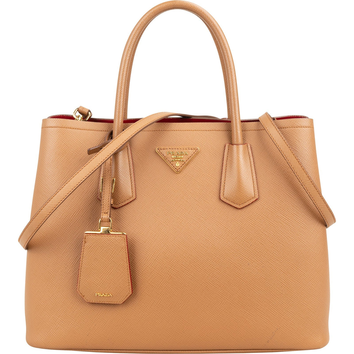 Prada Saffiano Cuir Double Tote aus Saffiano-Leder – Vorderansicht