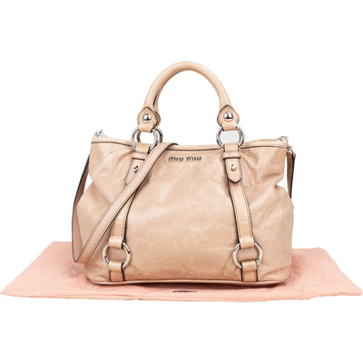 Miu Miu Vitello Lux City Handbag
