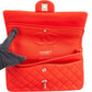 Sac à bandoulière Chanel Medium à double rabat en cuir d'agneau matelassé et palladium