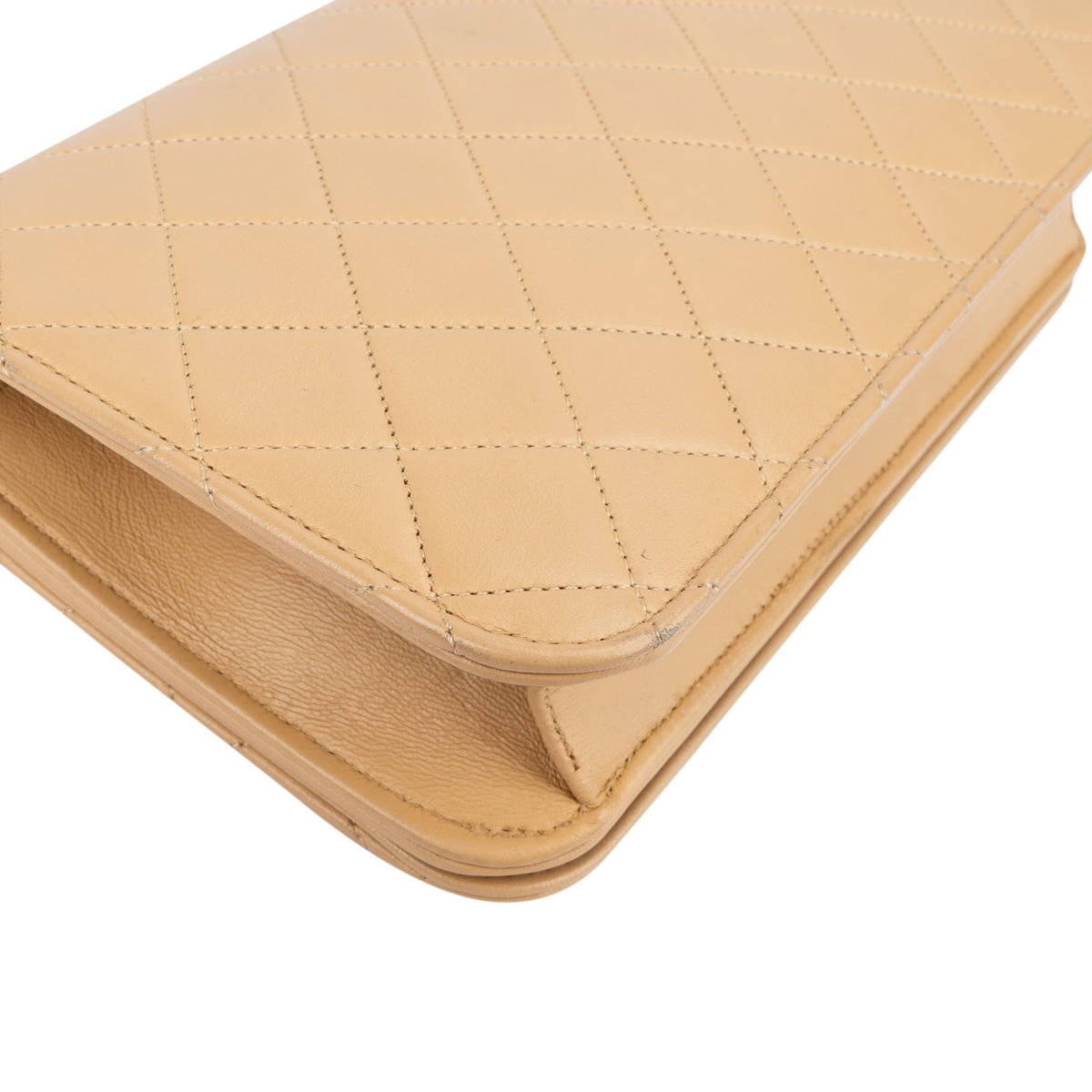 Chanel Quilted Lambskin 24K Gold Single Flap Shoulder Bag
