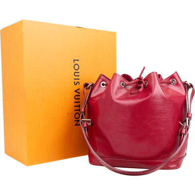 Louis Vuitton Red Epi Leather NM Petit Noé Shoulder Bag