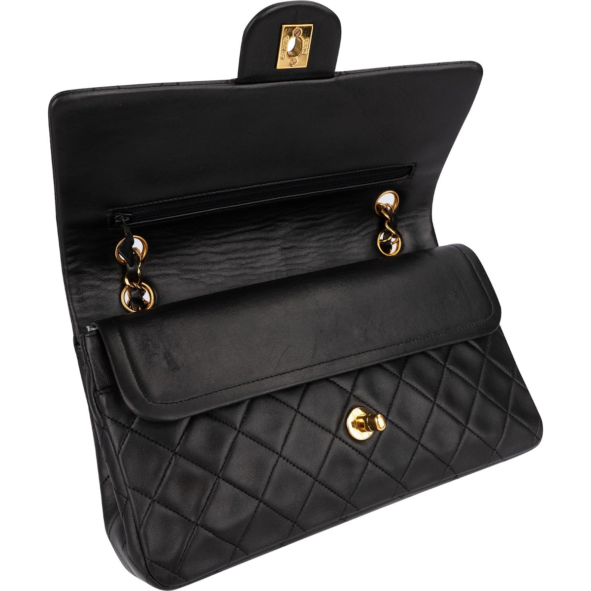 Chanel Medium Double Flap Lammleder 24K Gold, Bild 12 von 15