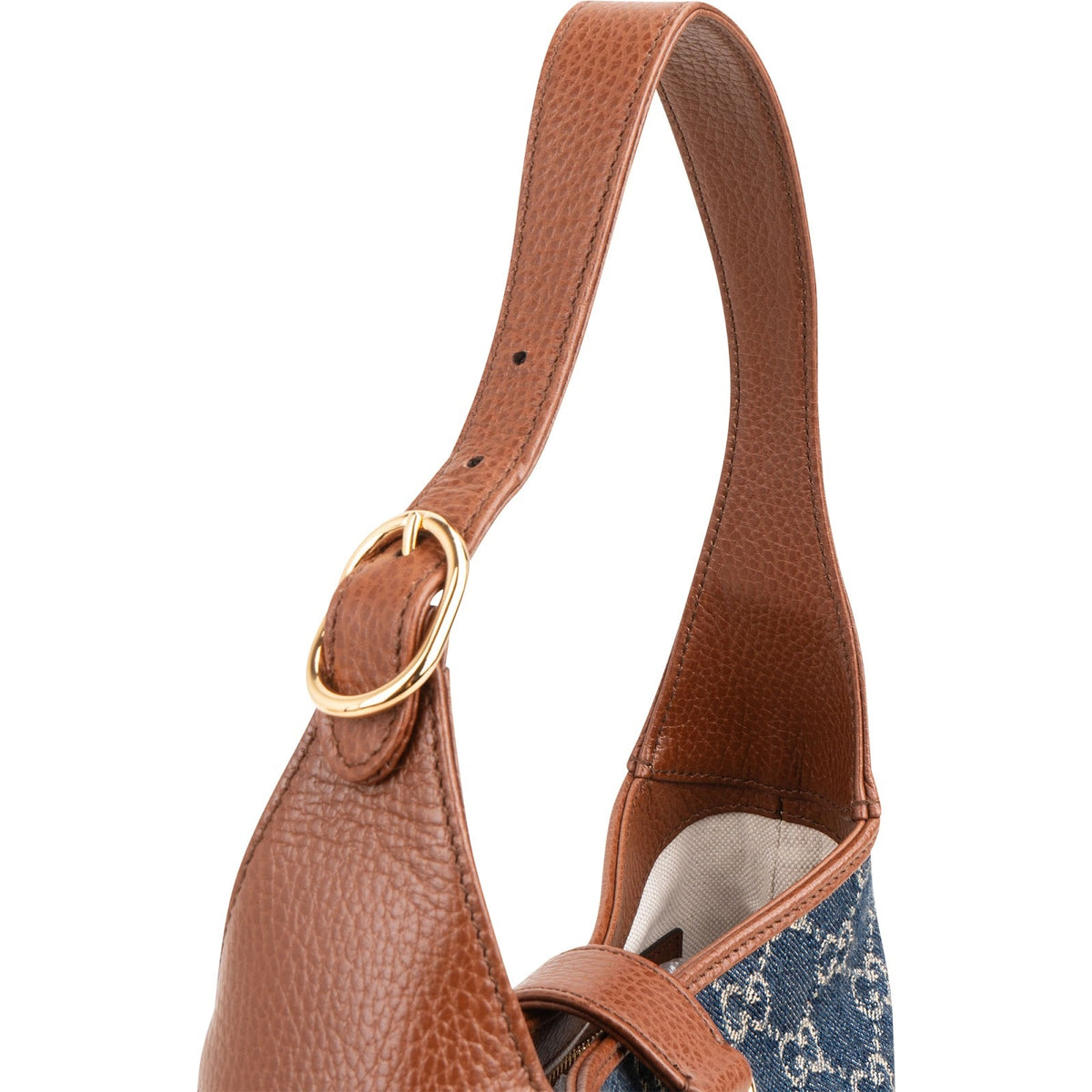 Gucci Jackie 1961 Small Denim Hobo Shoulder Bag