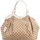 Gucci Monogram GG Canvas Large Sukey Hobo Tote aus Canvas und Leder – Vorderansicht
