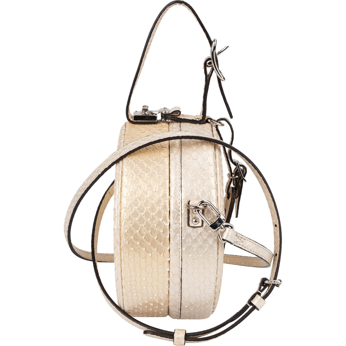Borsa a tracolla Louis Vuitton Nano Boite Chapeau in pelle di pitone