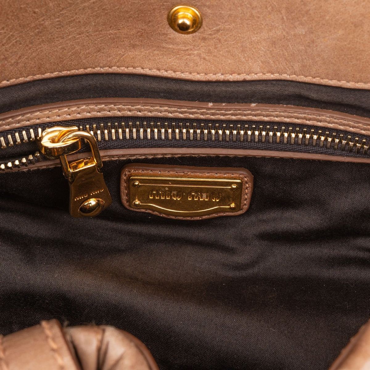 Miu Miu Matelassé Vitello Lux Leather City Coffer Handbag