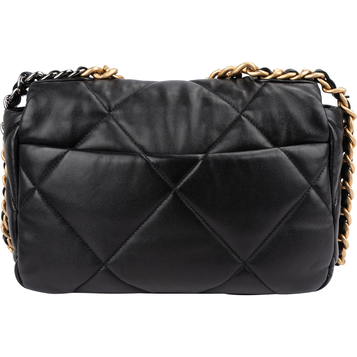 Borsa a tracolla Chanel 19 Medium Single Flap in pelle di agnello trapuntata