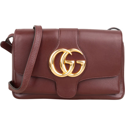 Gucci Bordeaux lederen GG Arli Small crossbody tas