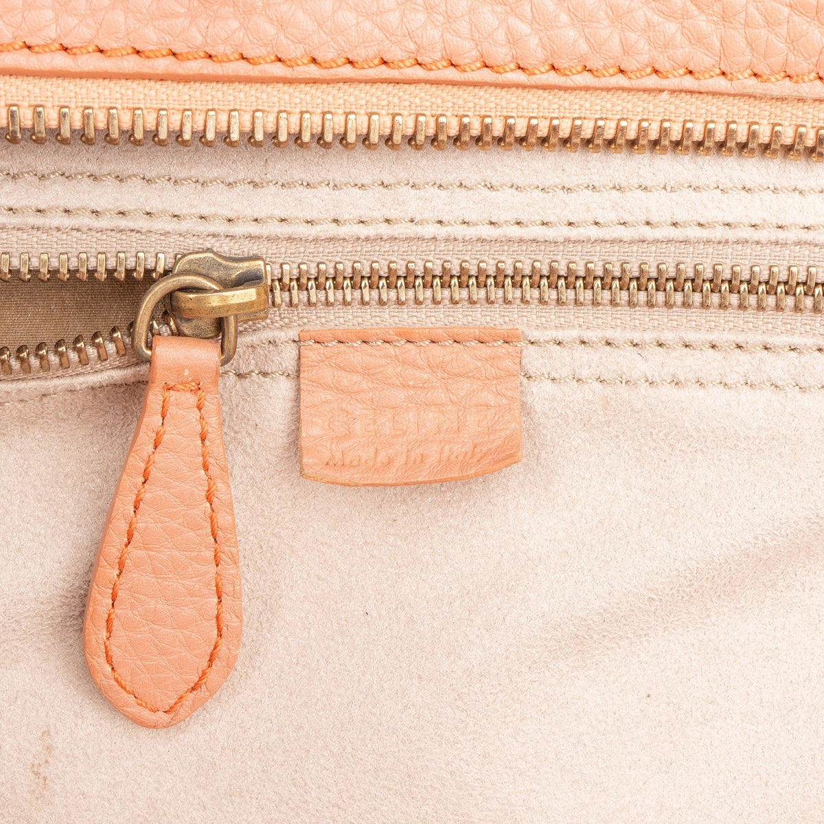 Céline Mini Luggage Tote handtas van generfd kalfsleer