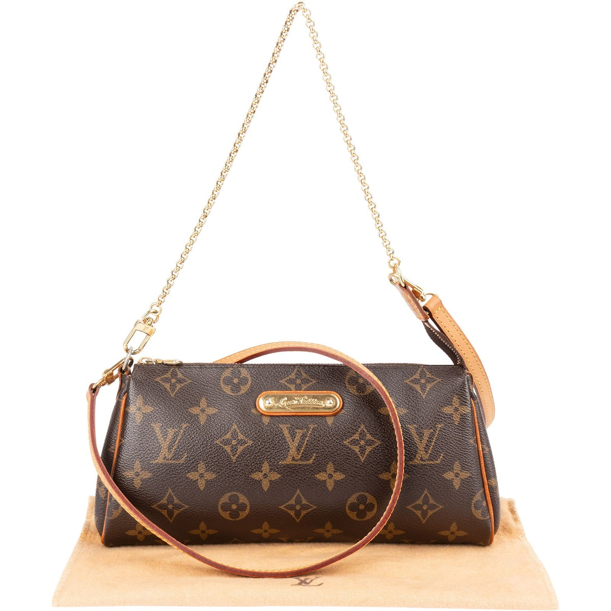 Sac bandoulière Louis Vuitton Pochette Eva en toile Monogram