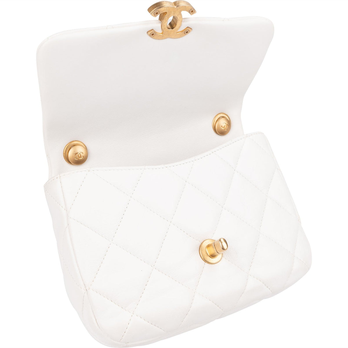 Chanel gewatteerde lamsleren tweekleurige Candy Chain schoudertas