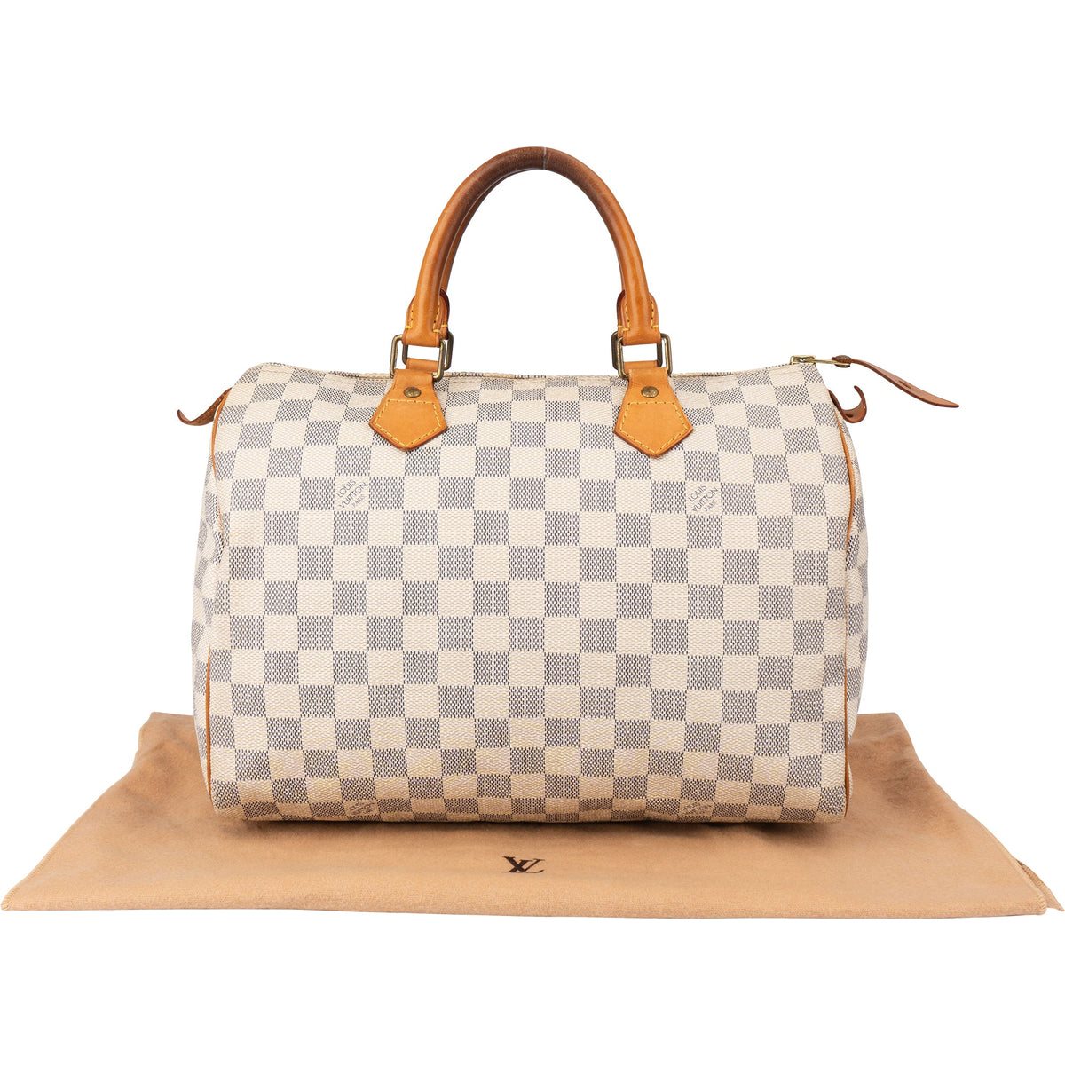 Borsa a mano Louis Vuitton Speedy 30 in tela Damier Azur