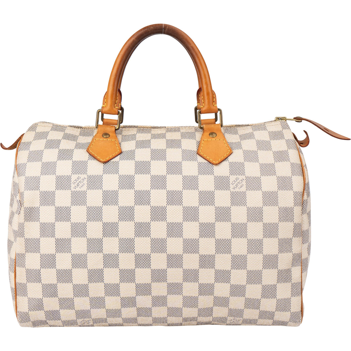 Borsa a mano Louis Vuitton Speedy 30 in tela Damier Azur