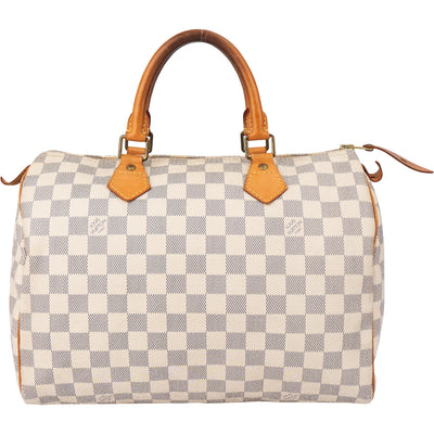 Bolso de mano Louis Vuitton Speedy 30 con monograma Damier Azur