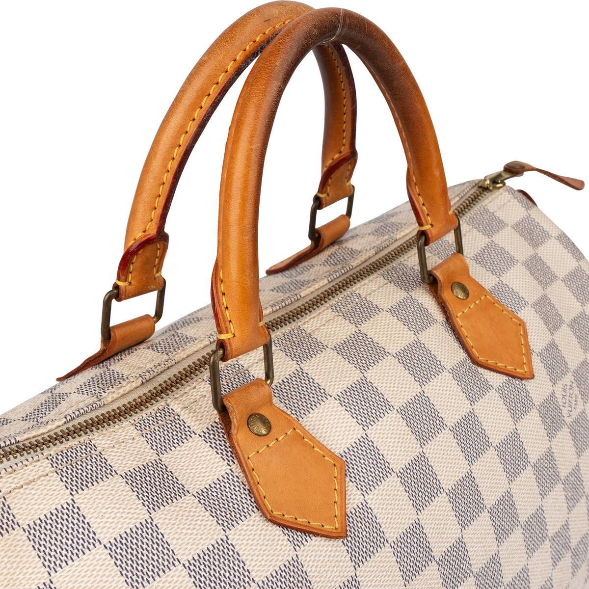 Borsa a mano Louis Vuitton Speedy 30 in tela Damier Azur