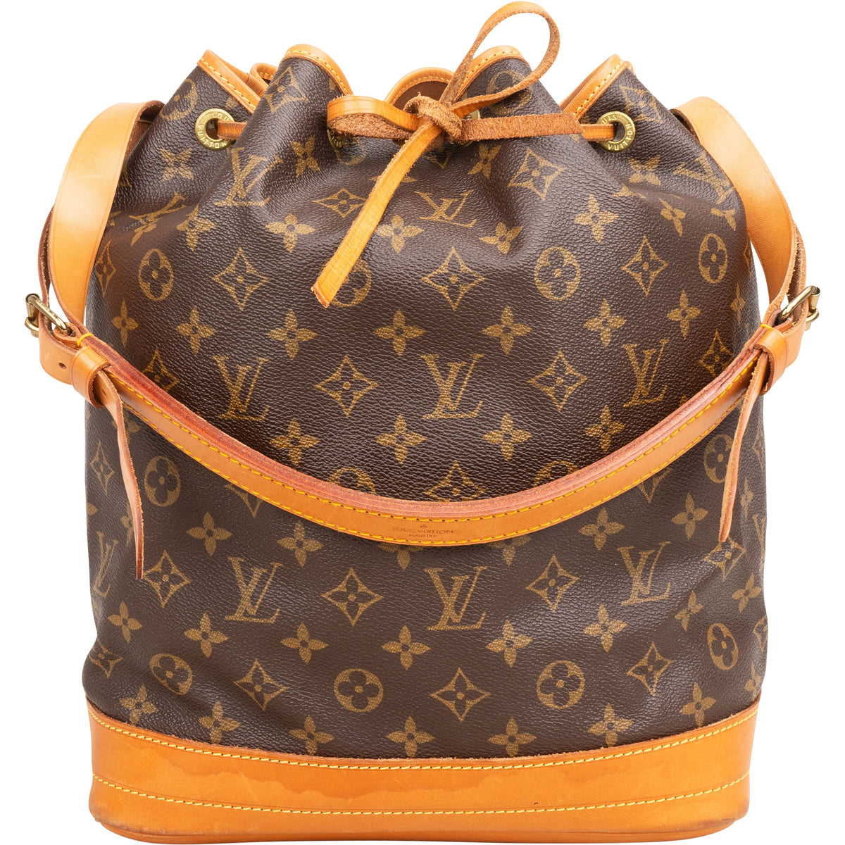 Louis Vuitton Monogram Canvas Sac Noé Grande aus Canvas und Vachetta-Leder – Vorderansicht