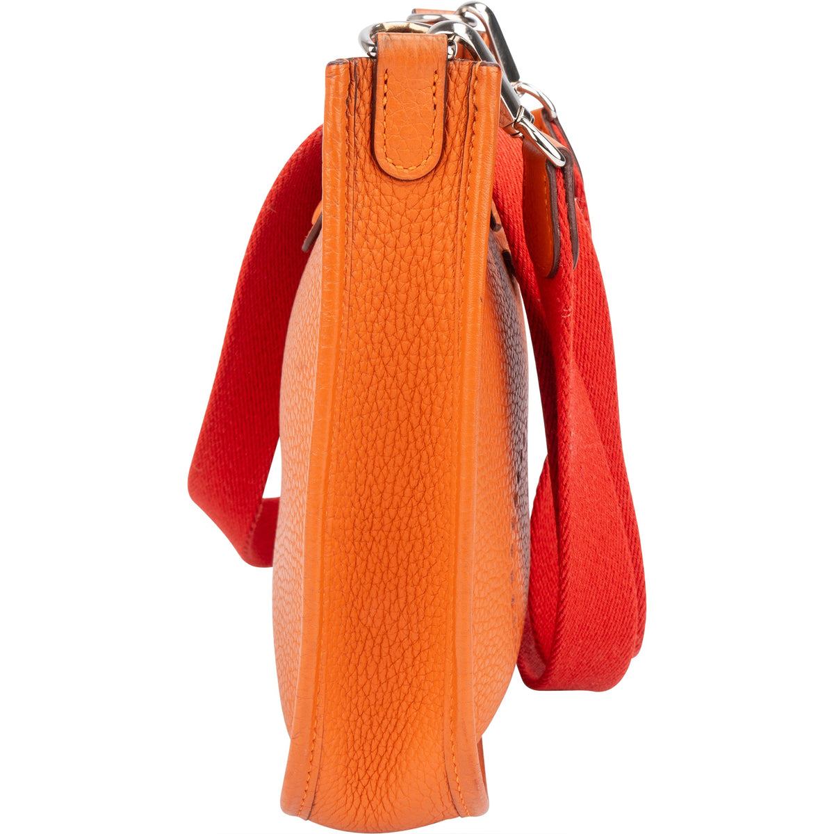 Bolso cruzado Evelyne 16 de Hermès en piel Clemence color naranja