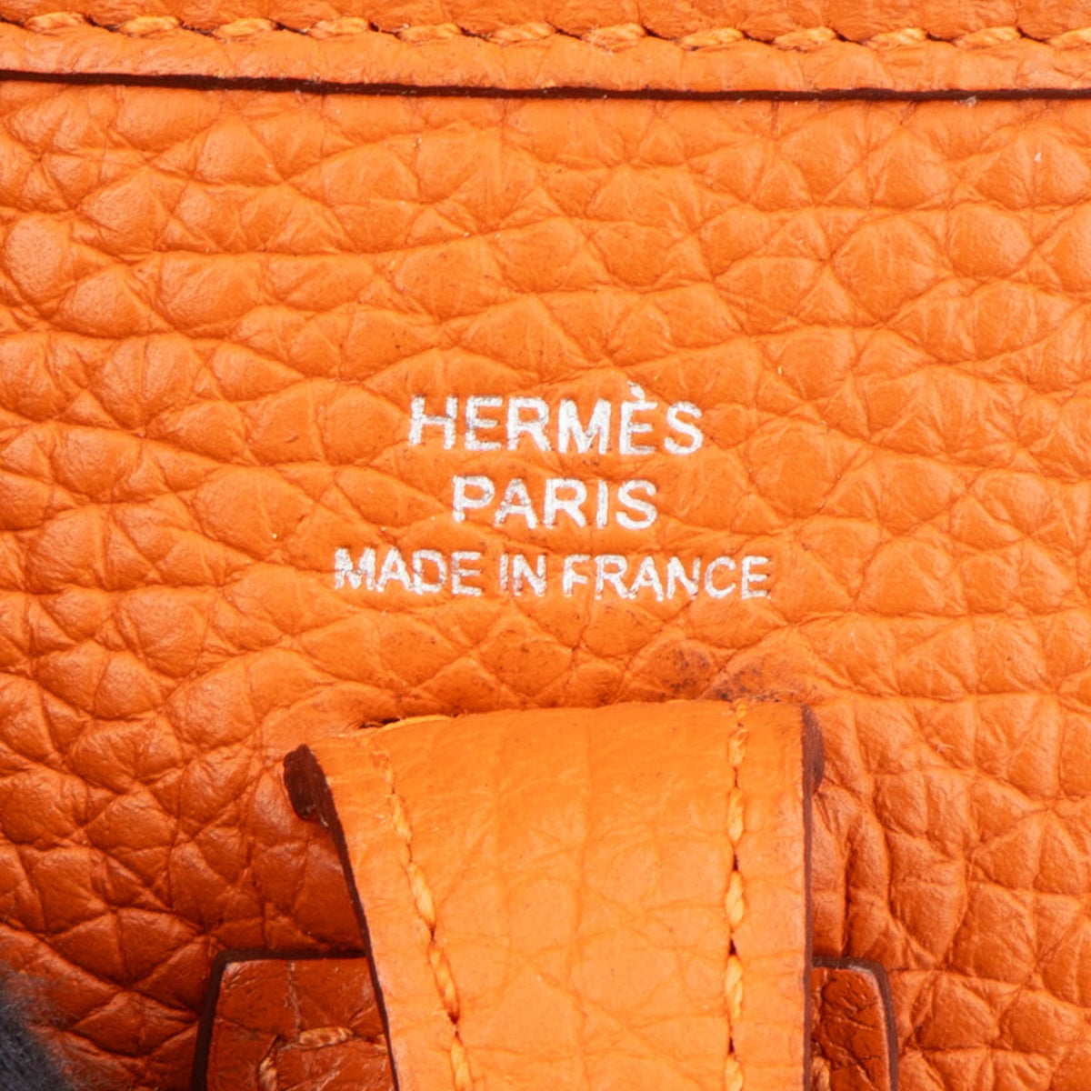 Bolso cruzado Evelyne 16 de Hermès en piel Clemence color naranja