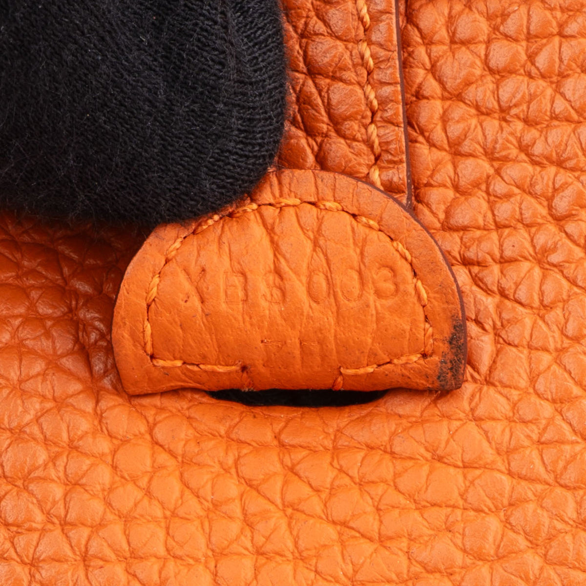Bolso cruzado Evelyne 16 de Hermès en piel Clemence color naranja