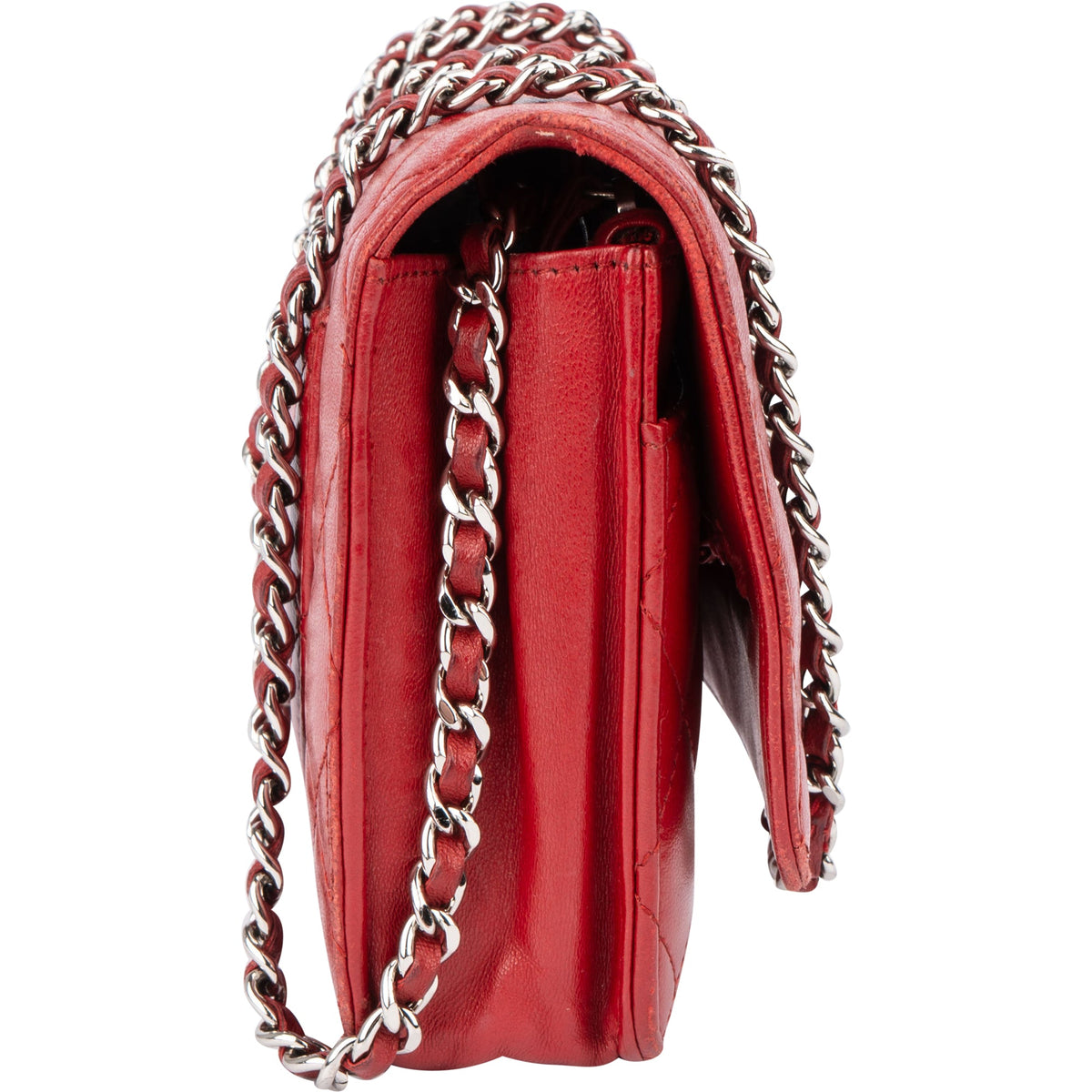 Borsa a tracolla Chanel Wallet on Chain in pelle di agnello trapuntata