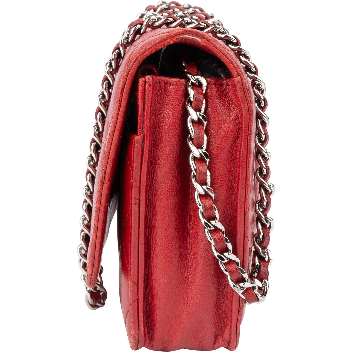 Borsa a tracolla Chanel Wallet on Chain in pelle di agnello trapuntata