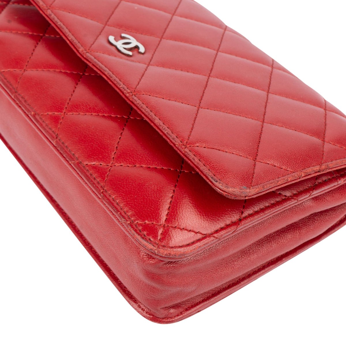 Borsa a tracolla Chanel Wallet on Chain in pelle di agnello trapuntata