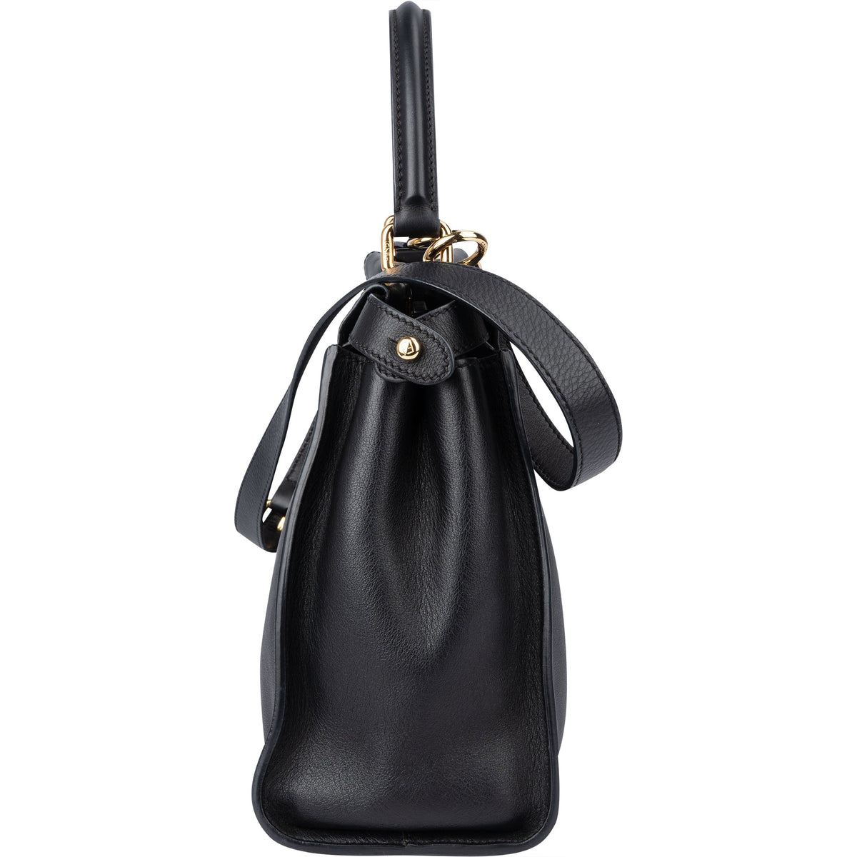 Fendi Peekaboo aus schwarzem Leder – Ansicht 6