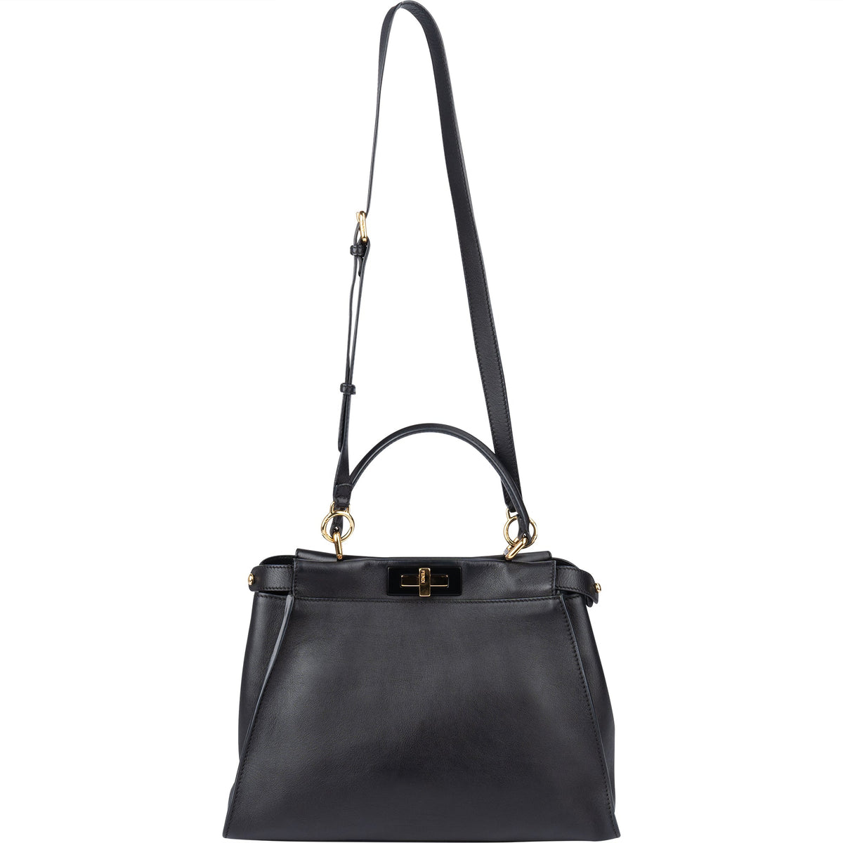 Fendi Peekaboo aus schwarzem Leder – Ansicht 7