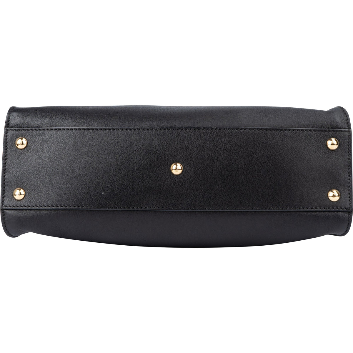 Fendi Black Leather Peekaboo Handbag