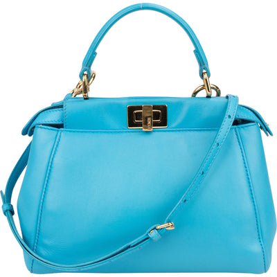 Fendi Peekaboo Handtasche in Blau