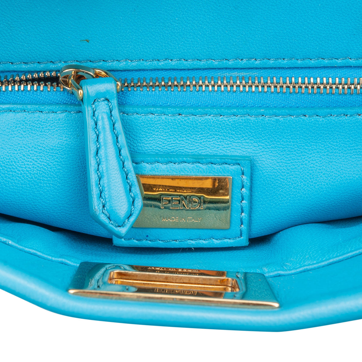 Fendi Peekaboo aus blauem Leder – Ansicht 12