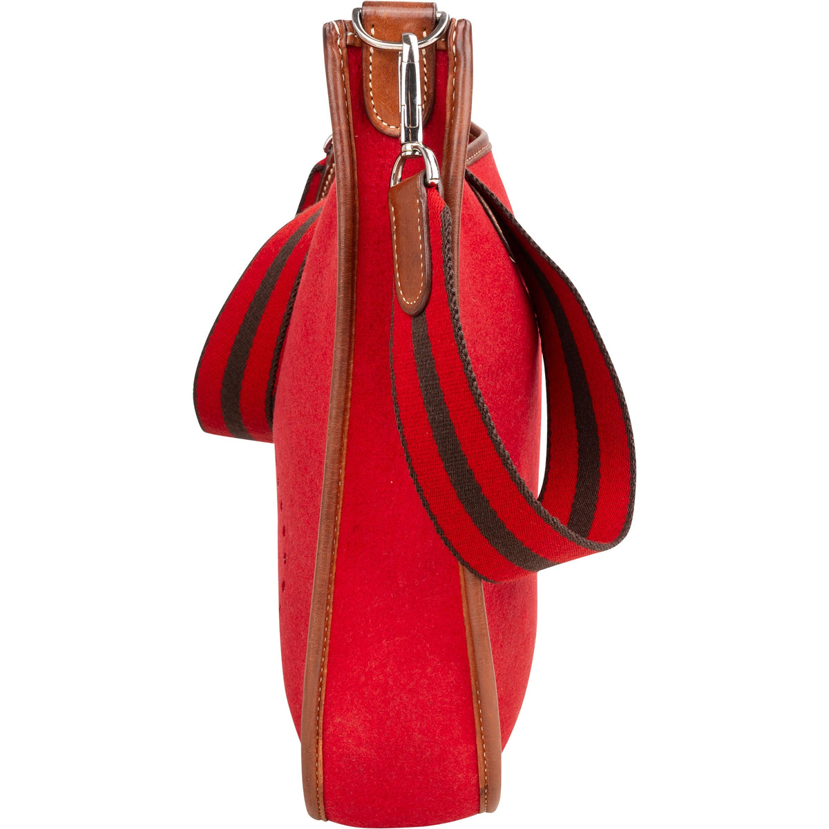 Bolso bandolera Evelyne PM de fieltro de lana color rojo de Hermès