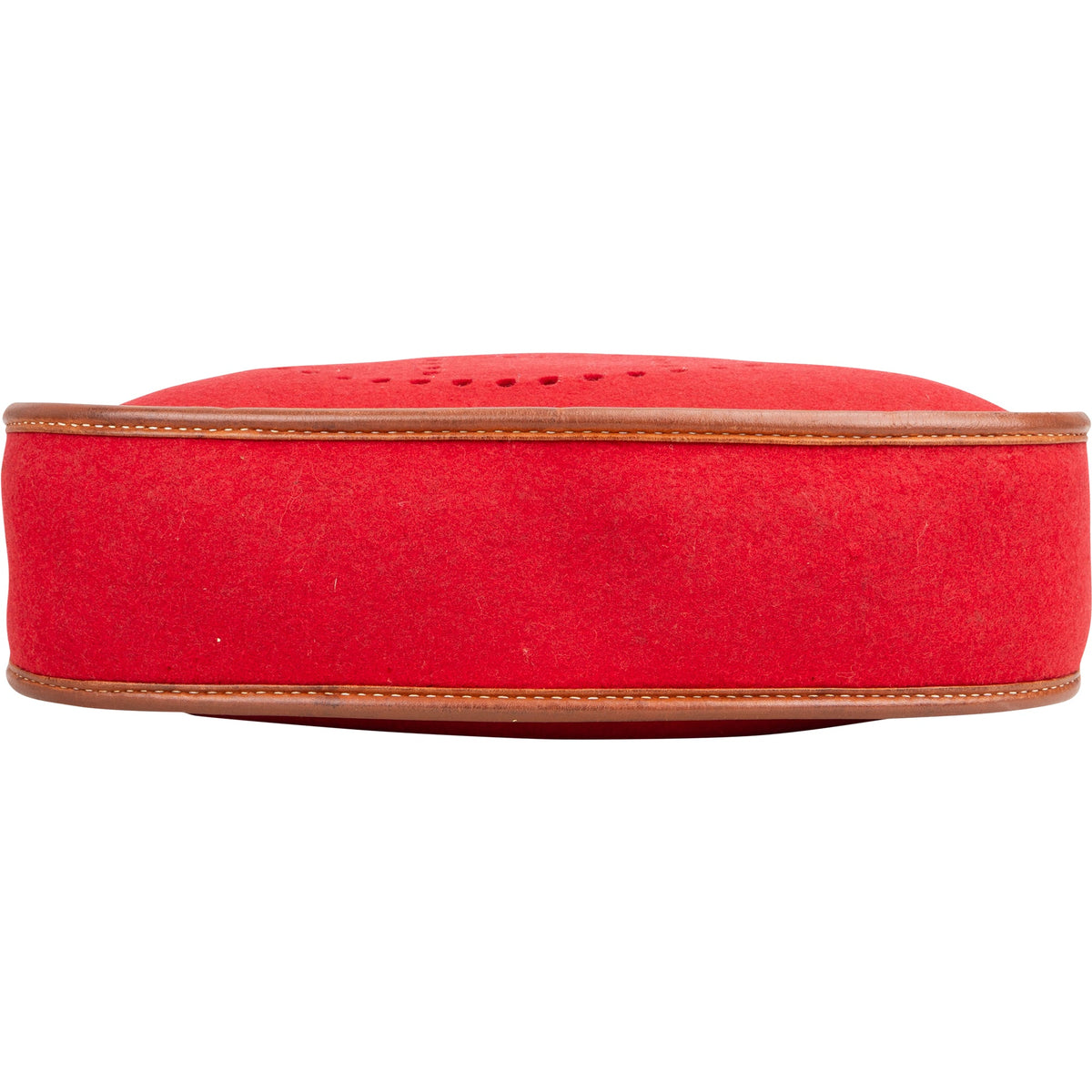 Bolso bandolera Evelyne PM de fieltro de lana color rojo de Hermès