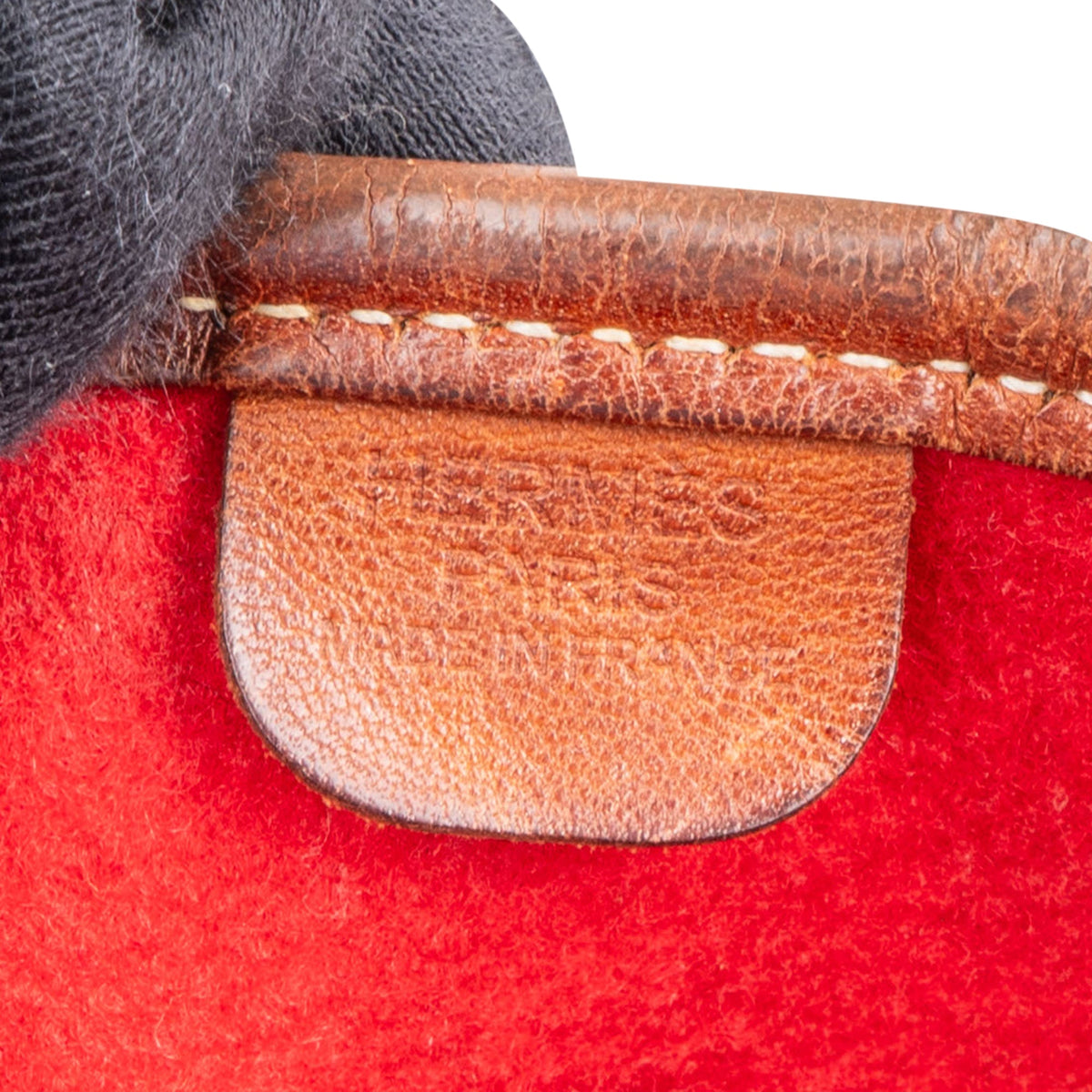 Bolso bandolera Evelyne PM de fieltro de lana color rojo de Hermès