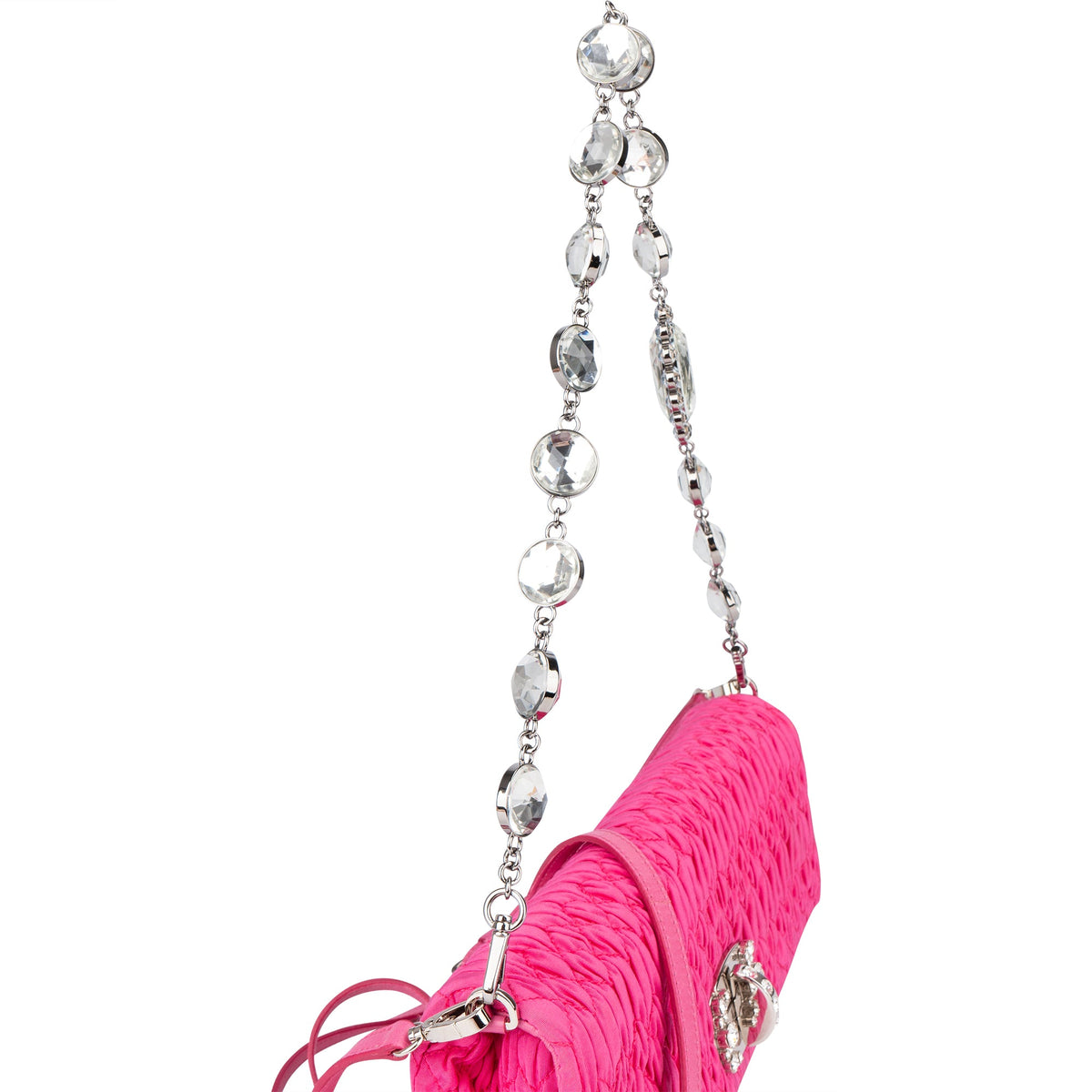 Borsa a spalla Miu Miu Crystal trapuntata