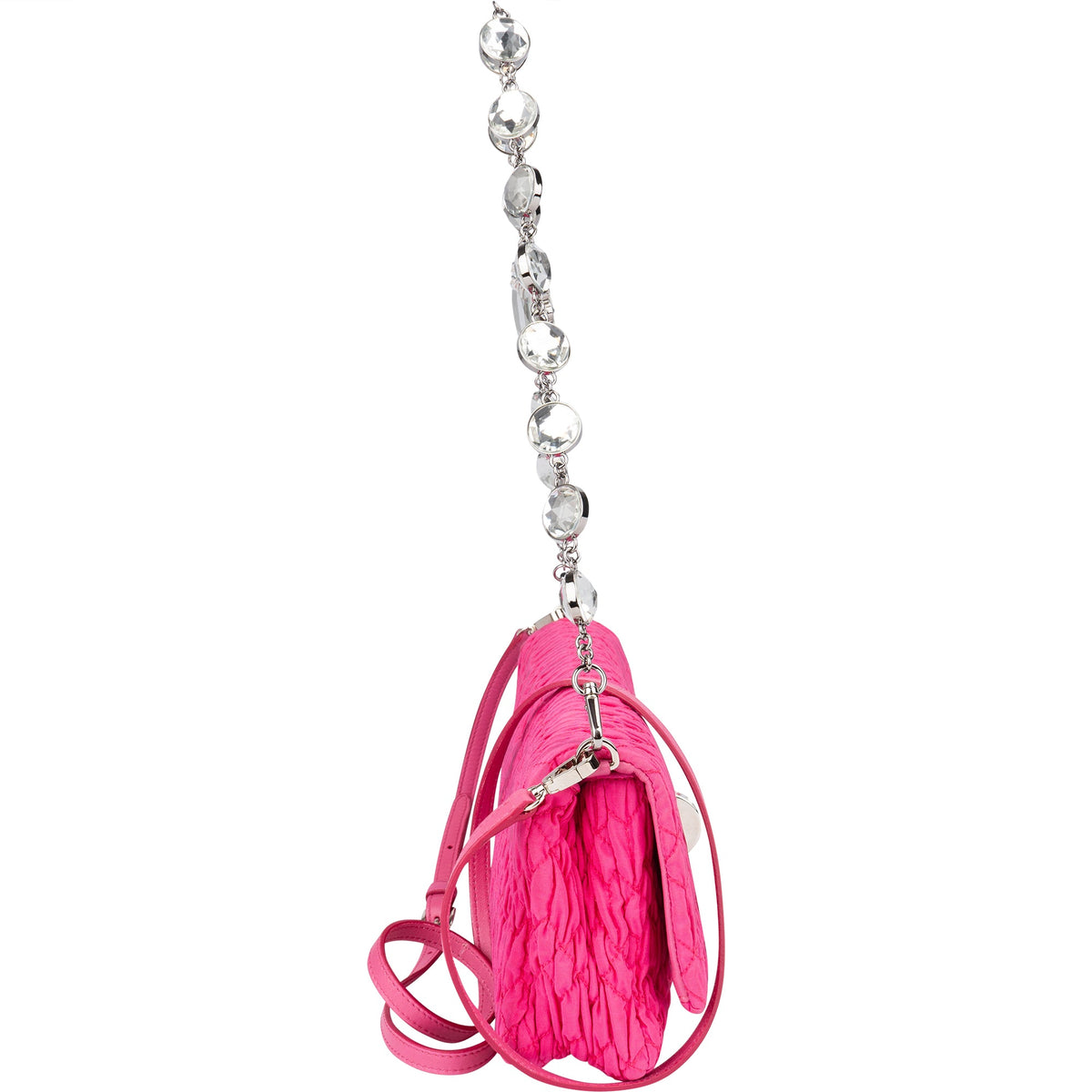 Borsa a spalla Miu Miu Crystal trapuntata