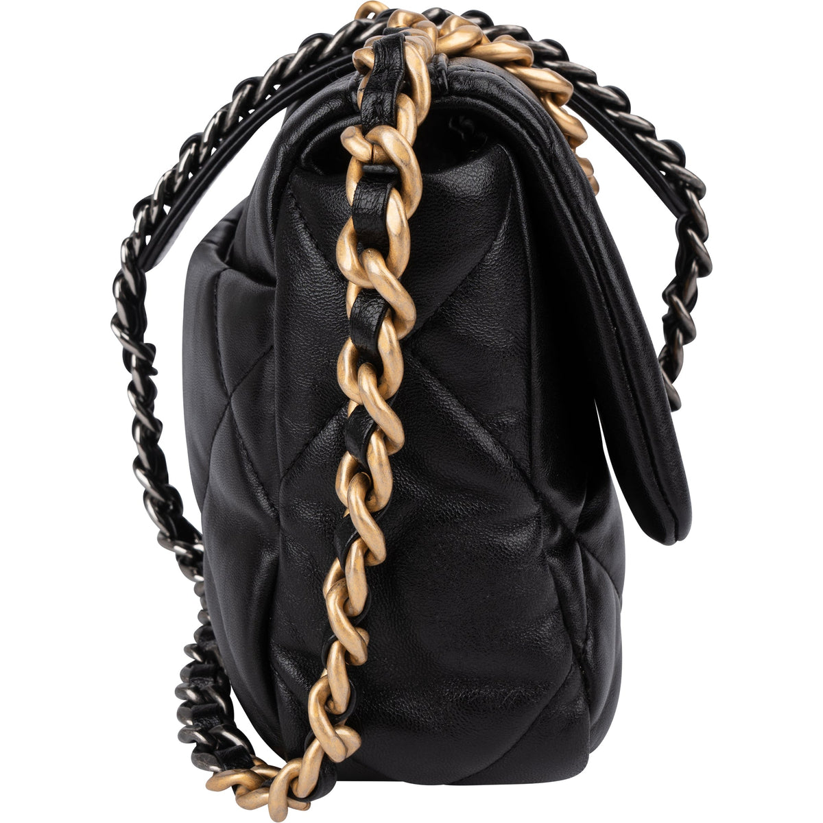 Bolso bandolera Chanel 19 Single Flap en piel de cordero acolchada