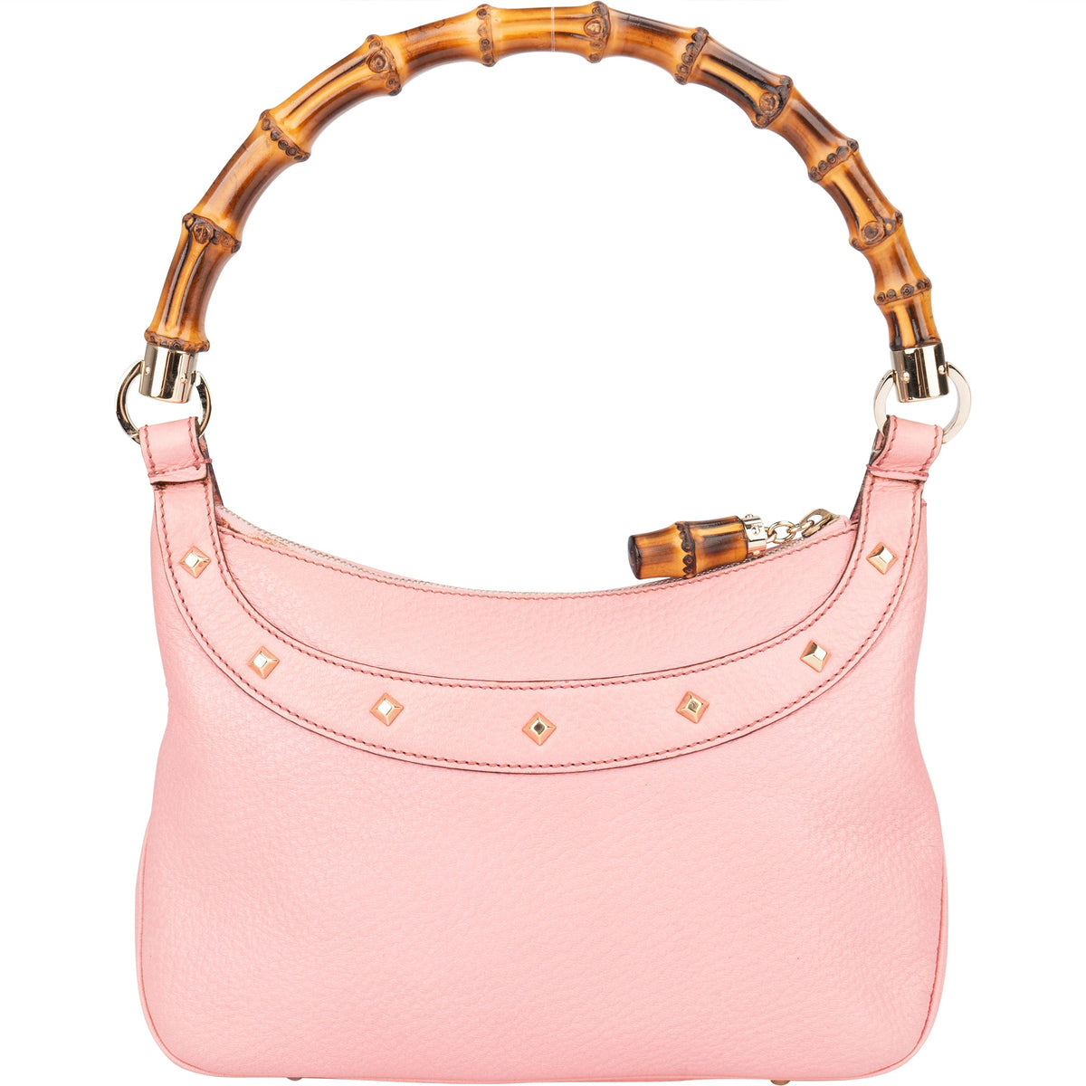 Gucci Bamboo aus rosa Leder – Vorderansicht