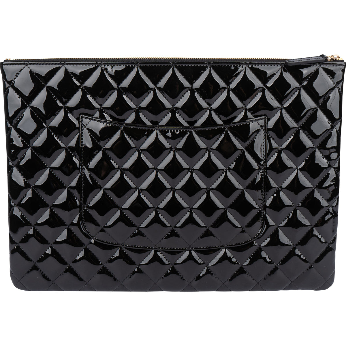 Pochette Chanel CC en cuir verni matelassé