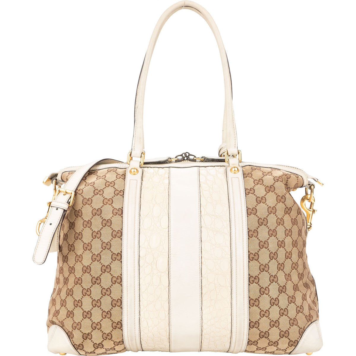 Gucci GG Monogram Croco Optic Handtasche, Bild 4 von 14