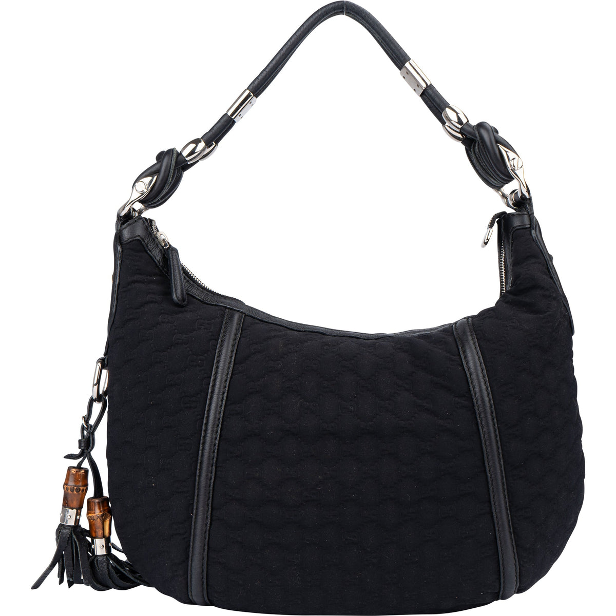 Sac hobo Gucci à monogramme GG et bambou