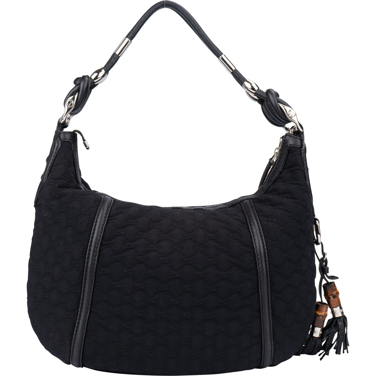Sac hobo Gucci à monogramme GG et bambou