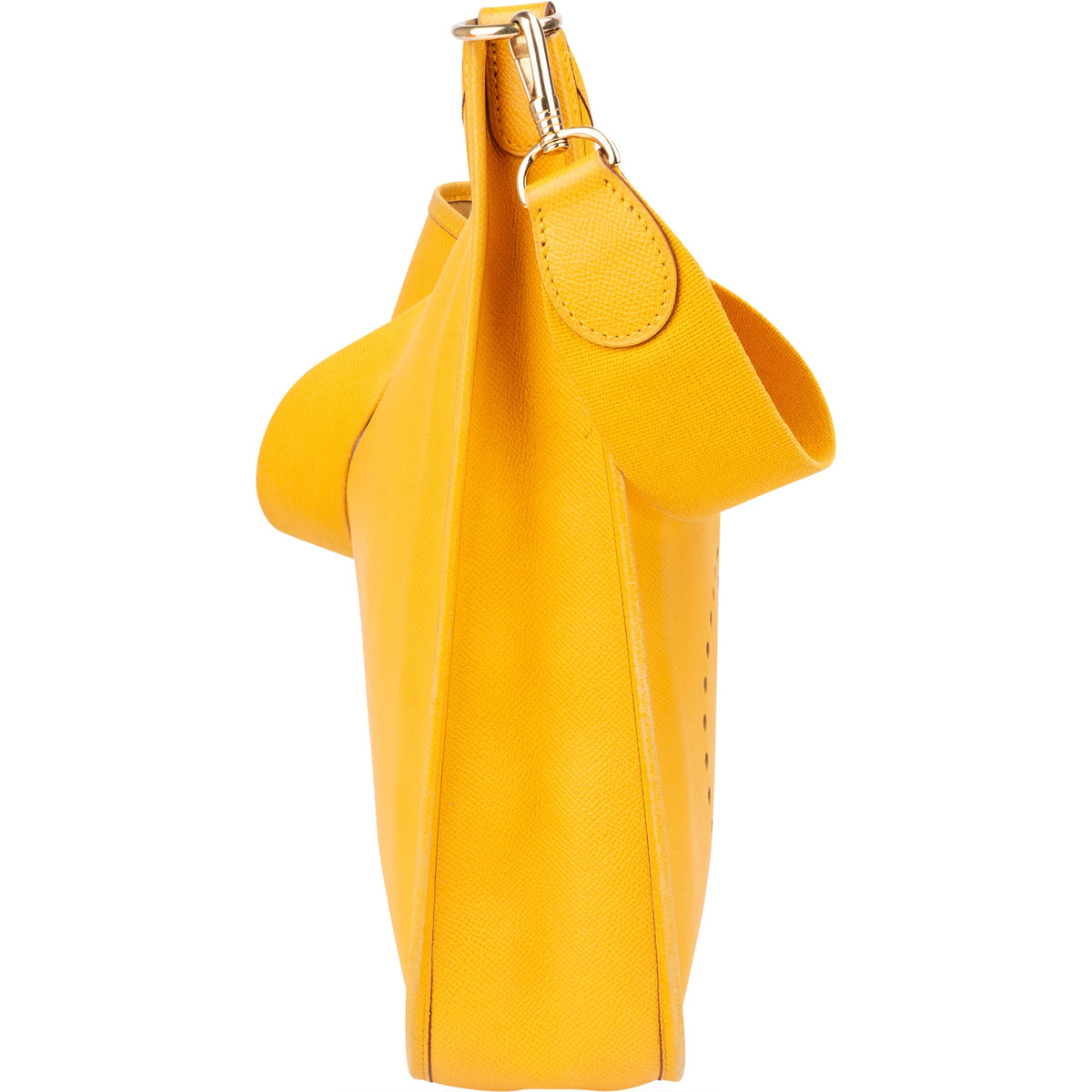 Bolso bandolera Hermès Evelyne GM en piel amarilla