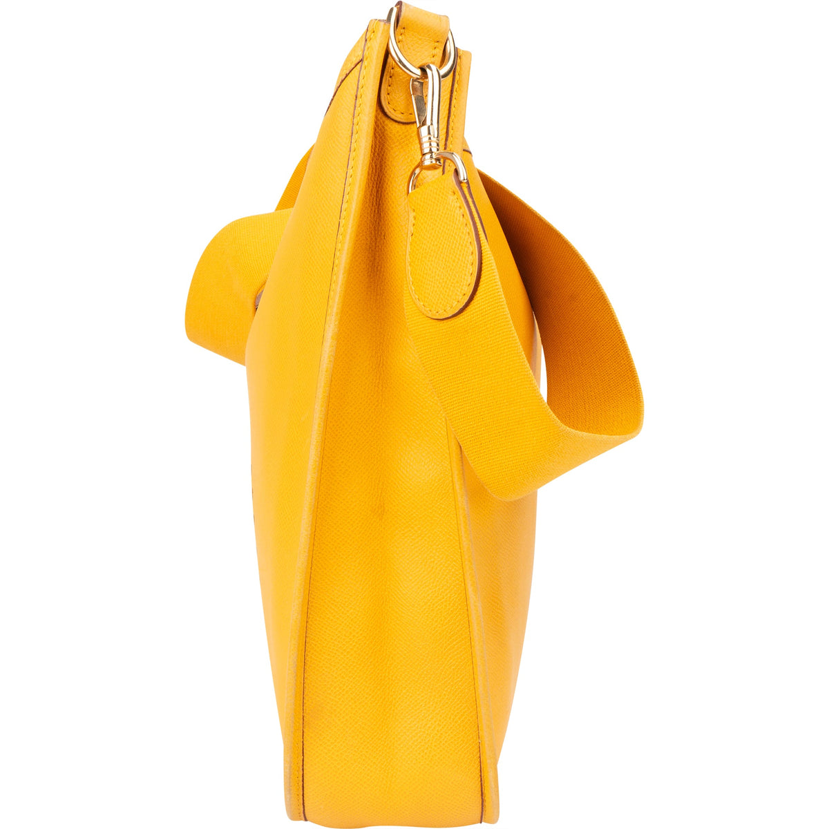 Bolso bandolera Hermès Evelyne GM en piel amarilla