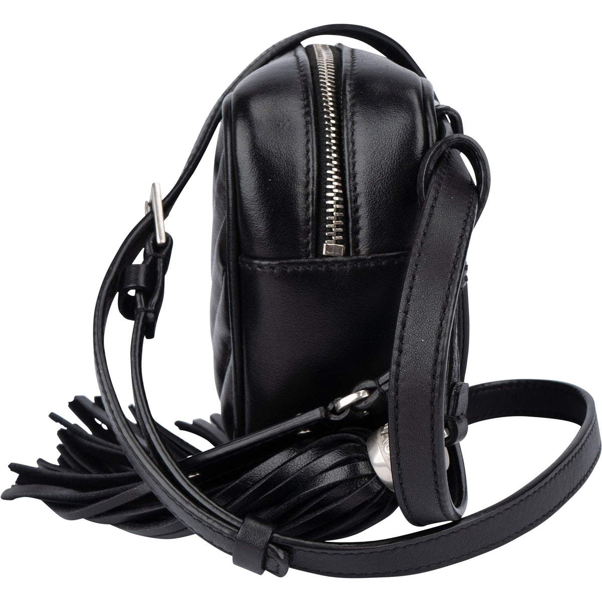 Saint Laurent Schwarz Chevron Lou Umhängetasche Bum, Bild 5 von 12