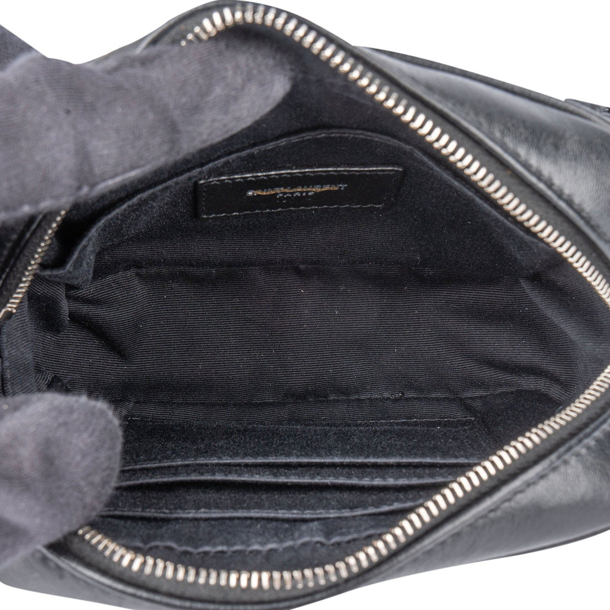 Saint Laurent Schwarz Chevron Lou Umhängetasche Bum, Bild 10 von 12