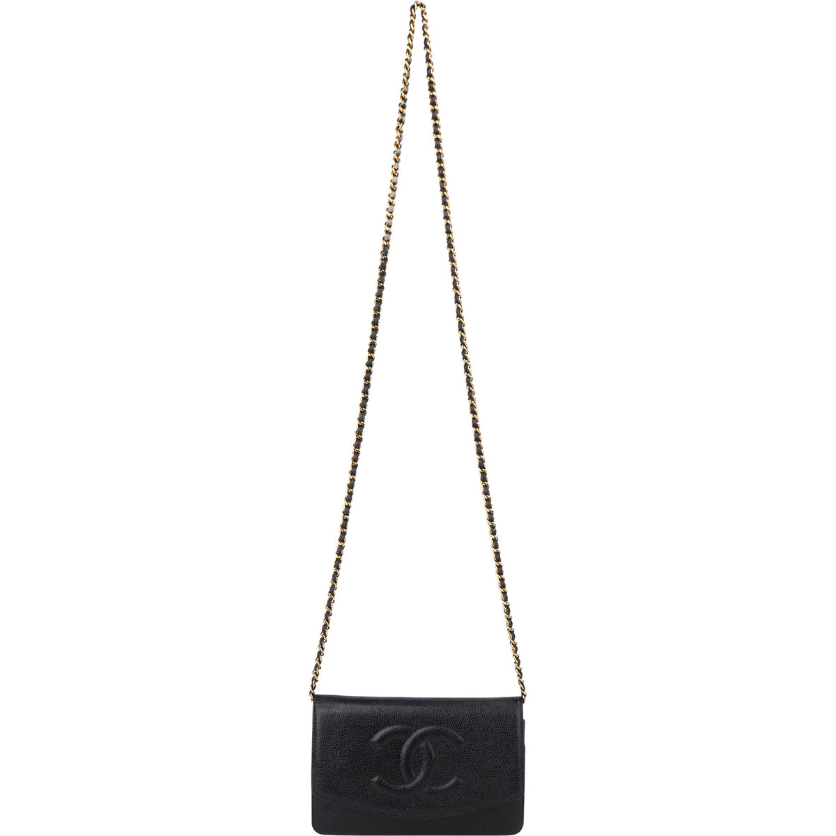 Chanel Caviar Leder CC Wallet on Chain Umhängetasche, Bild 9 von 13