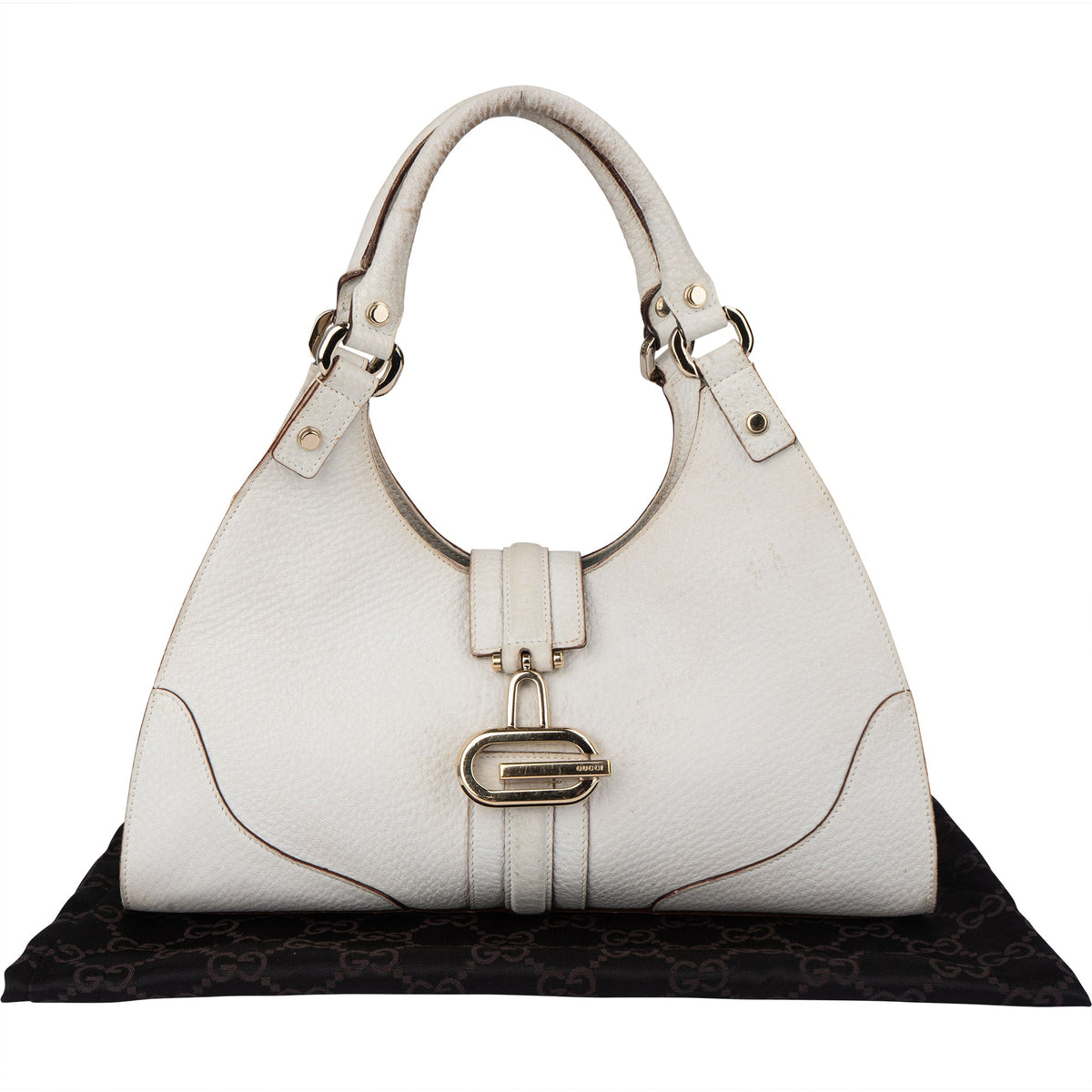 Gucci Weiß Leder Jackie Handtasche, Bild 2 von 13