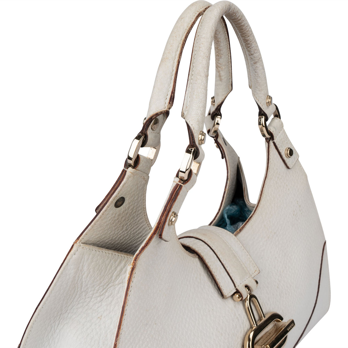 Gucci Weiß Leder Jackie Handtasche, Bild 3 von 13