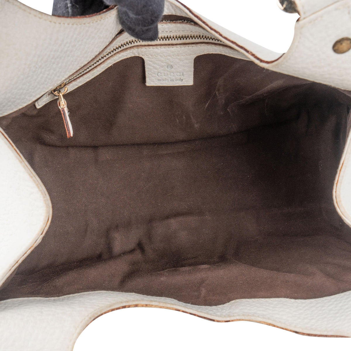 Gucci Weiß Leder Jackie Handtasche, Bild 10 von 13